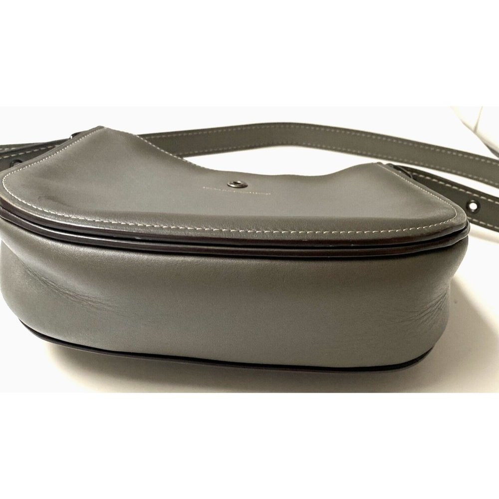 Genuine Coach Crossbody Saddle Bag No SD-20115 Gray Glove Tanned leather - Picture 11 of 12